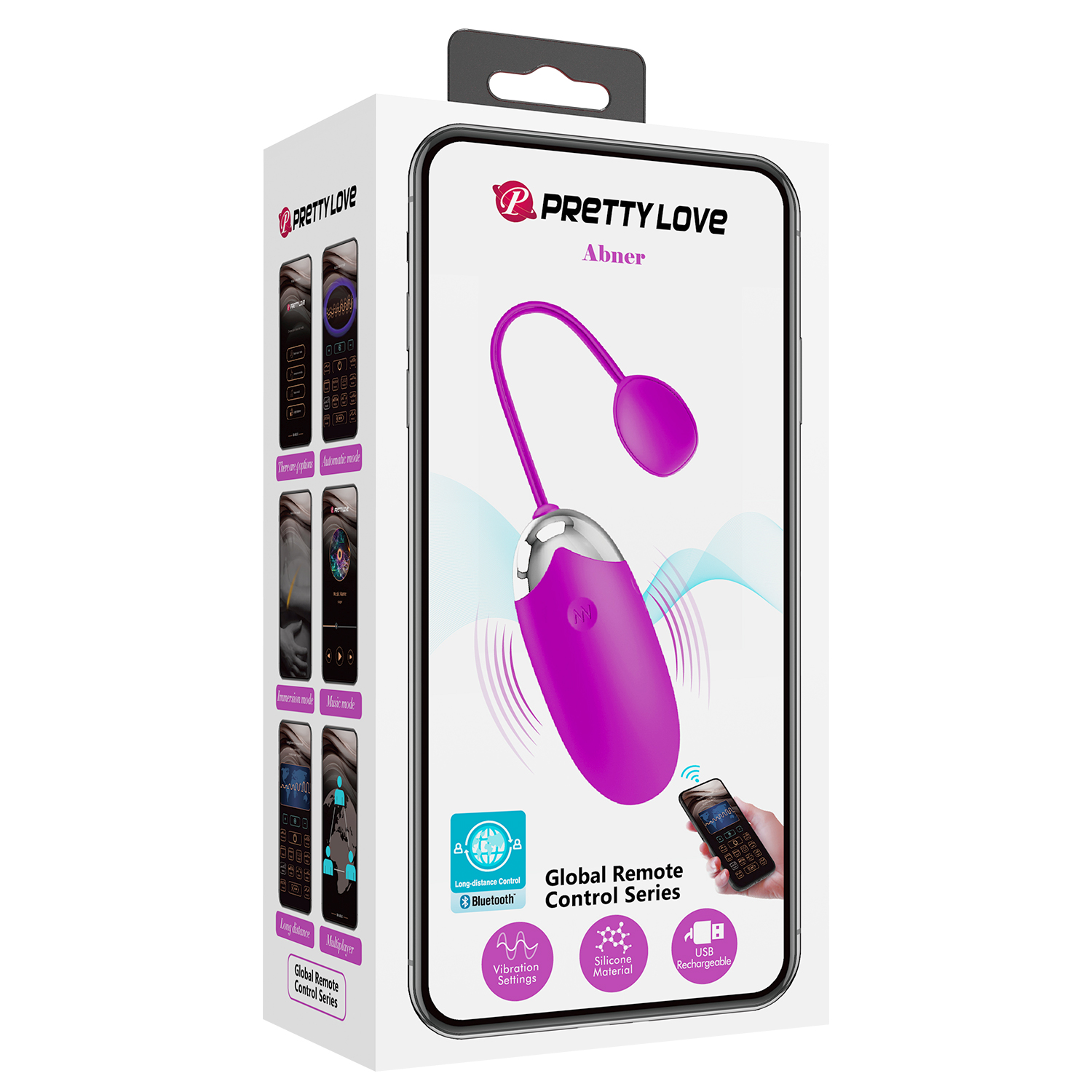 Trứng Rung Pretty Love Abner Điều Khiển Smartphone Không Dây