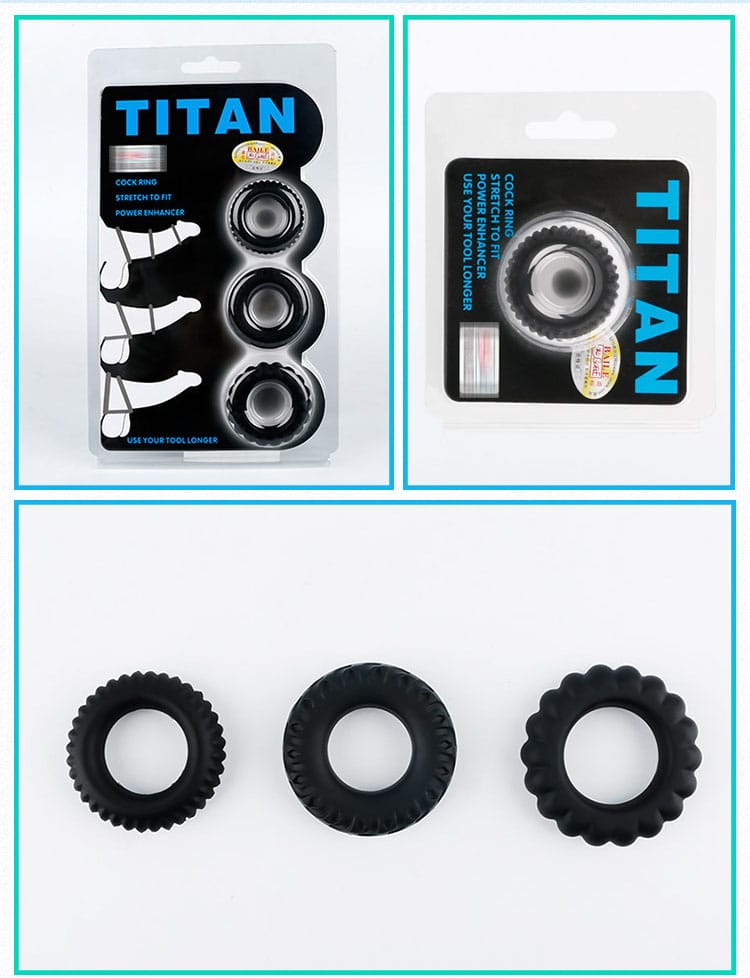 Bộ 3 Vòng Đeo Dương Vật Titan Cao Cấp
