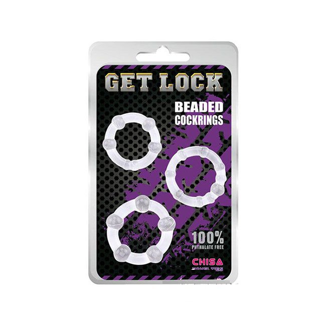 Bộ 3 Vòng Đeo Dương Vật Đính Cườm Kéo Dài Thời Gian Get Lock Chisa
