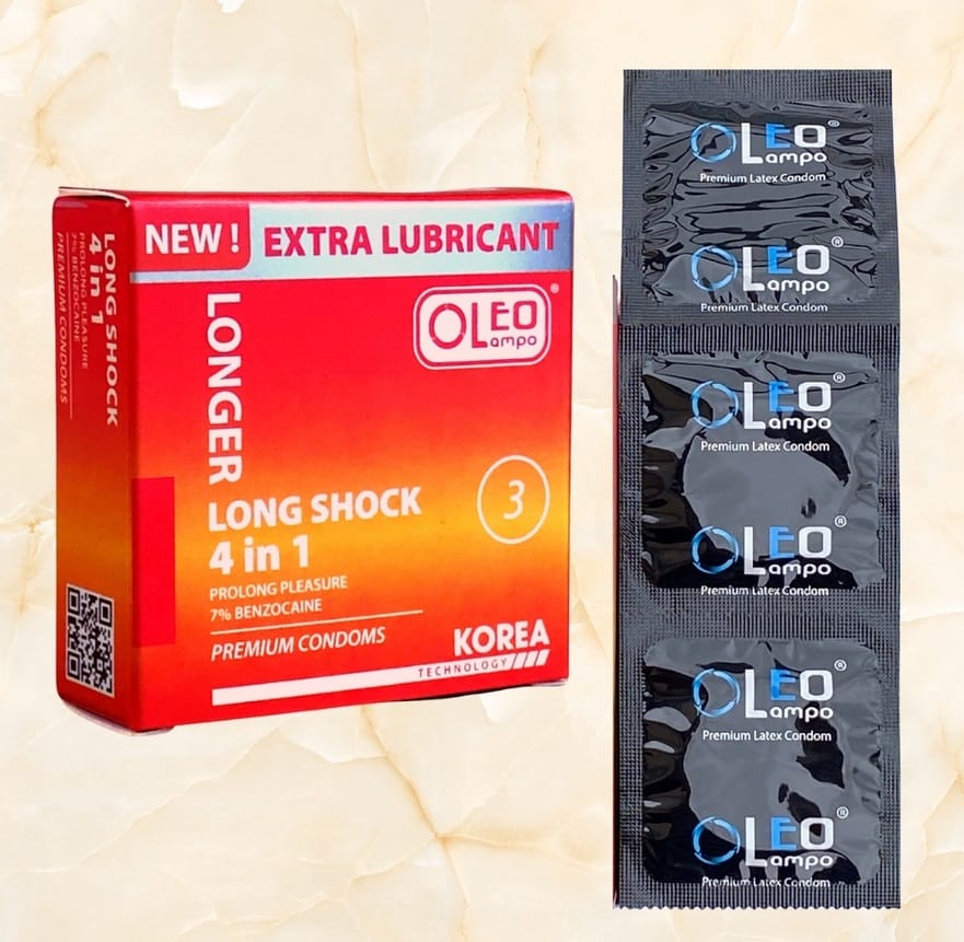 Bao Cao Su Oleo Lampo LONG SHOCK 4 in 1