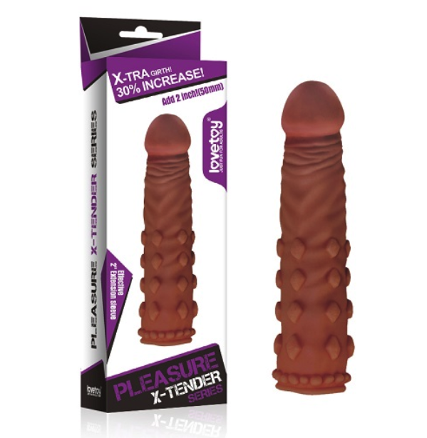 Bao Cao Su Đôn Dên 5cm Cao Cấp Pleasure X-Tender Series Lovetoy (Tím MS4)
