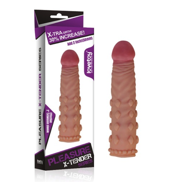 Bao Cao Su Đôn Dên 5cm Cao Cấp Pleasure X-Tender Series Lovetoy (Tím MS4)