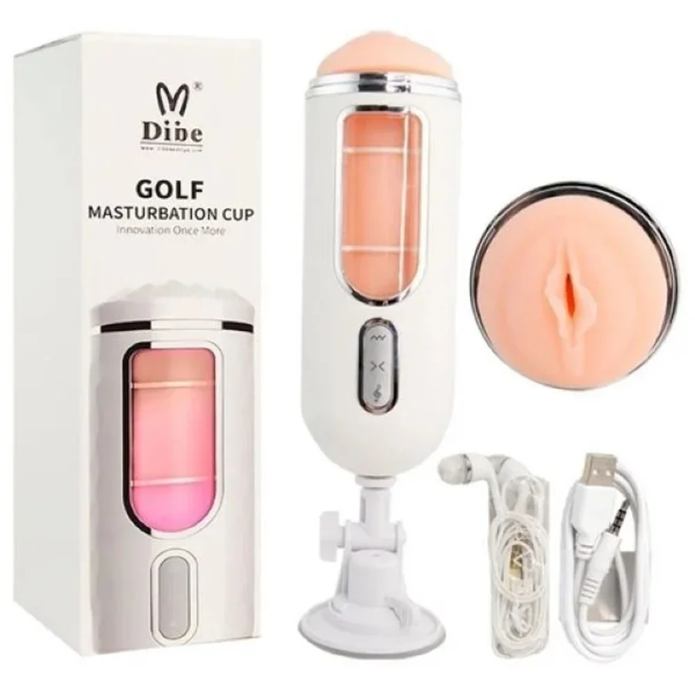 Âm Đạo Giả Dibe Golf Gắng Tường Rung Thụt Tự Động