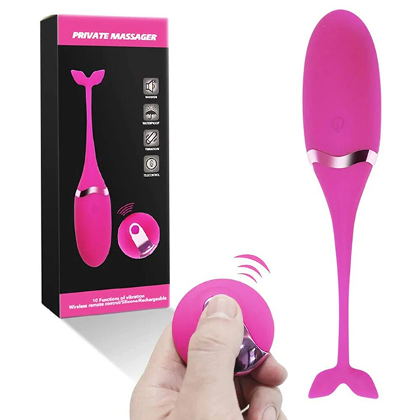 Trứng Rung Không Dây Cá Heo 10 Chế Độ Private Massager 1 Trứng Rung Không Dây Cá Heo 10 Chế Độ Private Massager