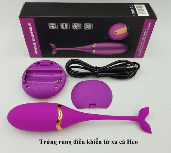 Trứng Rung Không Dây Cá Heo 10 Chế Độ Private Massager 20 trung rung khong day ca heo thanh hoa 1