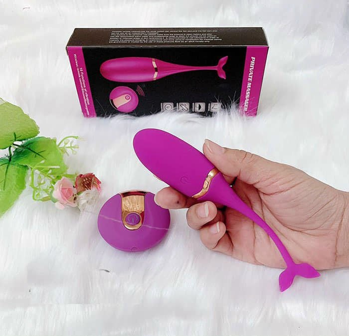Trứng Rung Không Dây Cá Heo 10 Chế Độ Private Massager 18 trung rung ko day cao cap thanh hoa 2