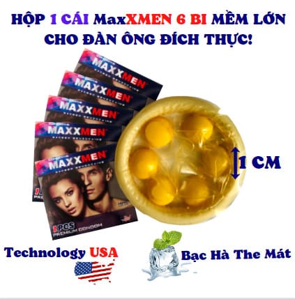 Bao Cao Su MaxxMen 6 Bi Nổi Lớn 1cm 1 Bao Cao Su MaxxMen 6 Bi Nổi Lớn 1cm