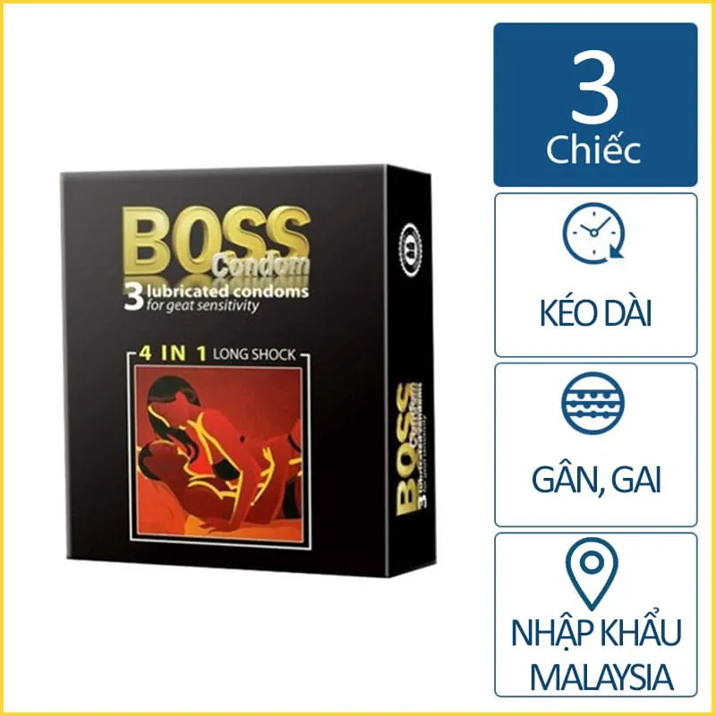 Bao Cao Su BOSS 4 in 1 Longshock 7 Bao Cao Su BOSS 4 in 1 Longshock