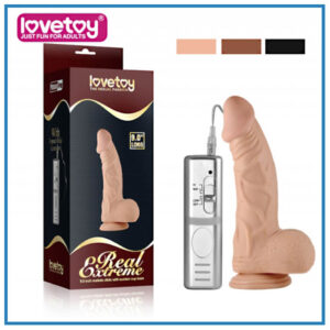 Dương Vật Giả Diều Khiển Rung Hít Tường Cao Cấp Lovetoy Real Extreme