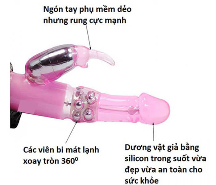 Dương Vật Giả Ultra Harness Có Dây Đeo Đa Năng Rung Ngoáy Cao Cấp Baile 24 38................