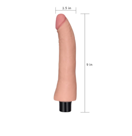 duong vat lovetoy real softee sieu mem dai 10 in 23cm voi 10 tan so rung 3