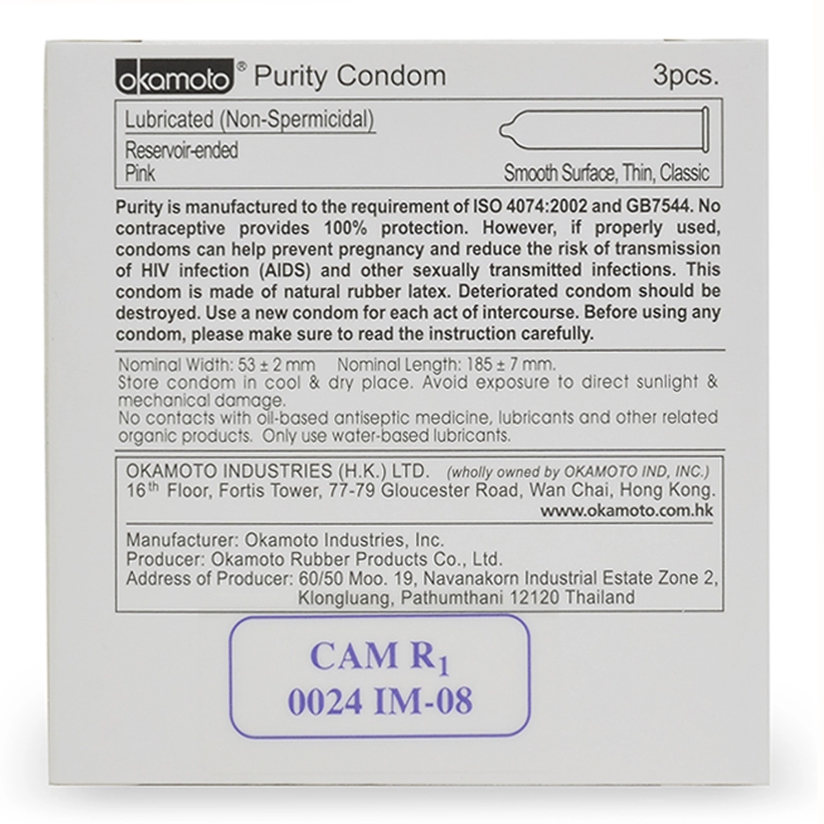 Bao Cao Su Okamoto Skinless Skin Purity Không Mùi Tinh Khiết 5 Bao Cao Su Okamoto Skinless Skin Purity Không Mùi Tinh Khiết