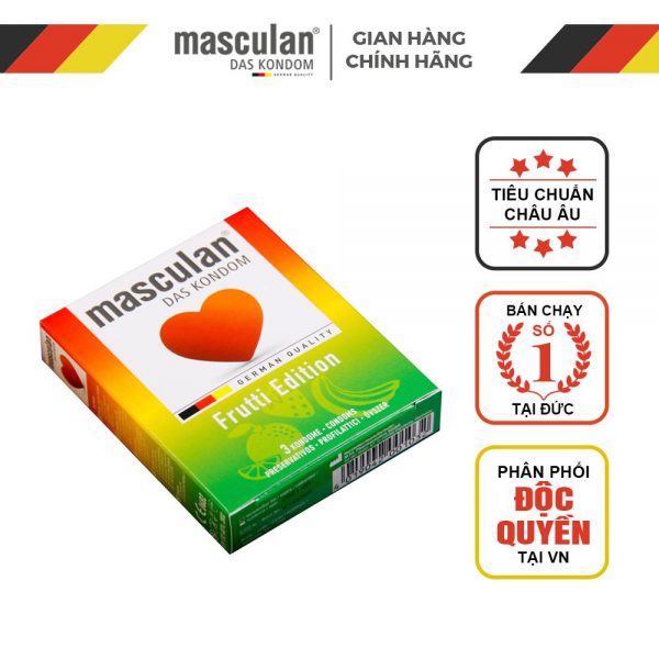 Bao Cao Su Masculan Frutti Edition – Hương Hoa Quả 2 Bao Cao Su Masculan Frutti Edition – Hương Hoa Quả
