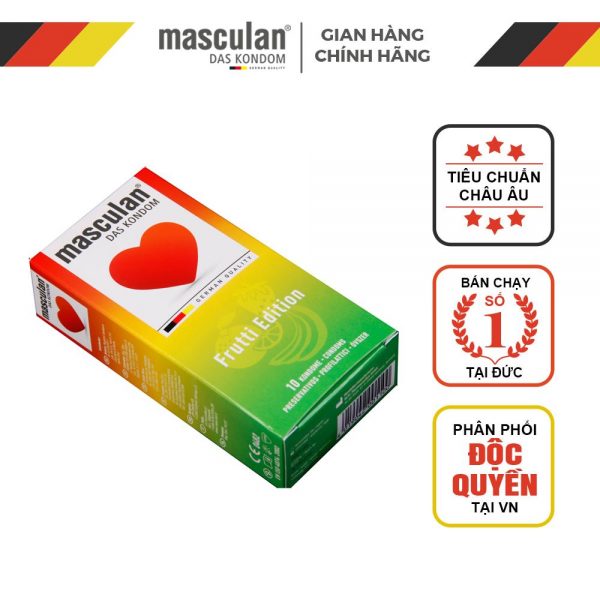 Bao Cao Su Masculan Frutti Edition – Hương Hoa Quả 4 Bao Cao Su Masculan Frutti Edition – Hương Hoa Quả