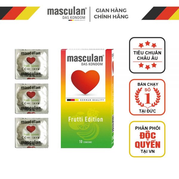 Bao Cao Su Masculan Frutti Edition – Hương Hoa Quả 5 Bao Cao Su Masculan Frutti Edition – Hương Hoa Quả