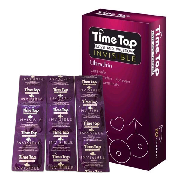 Bao Cao Su Time Top Invisible 0.05 Siêu Mỏng 10s 4 Bao Cao Su Time Top Invisible 0.05 Siêu Mỏng 10s