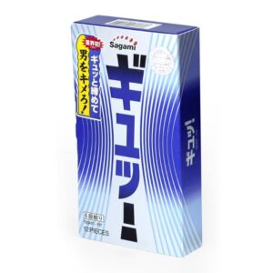 Bao Cao Su Sagami Tight Fit – Hộp 12 Chiếc, Siêu Mỏng, Có 6 Đường Gân