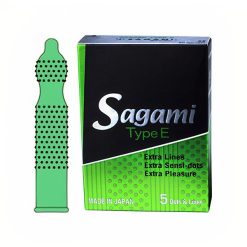 Bao Cao Su Sagami Type E – Hộp 5 Chiếc, Gân Gai