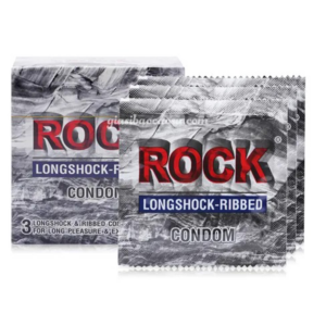 Bao Cao Su Rock Longshock Kéo Dài Thời Gian Gân Gai Hộp 3 Cái