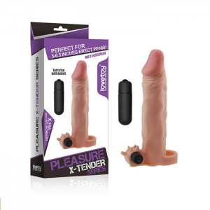 Bao Cao Su Đôn Dên Tăng Kích Thước Rung Mạnh Lovetoy Pleasure X-Tender 2" 2 bao cao su don den lovetoy rung