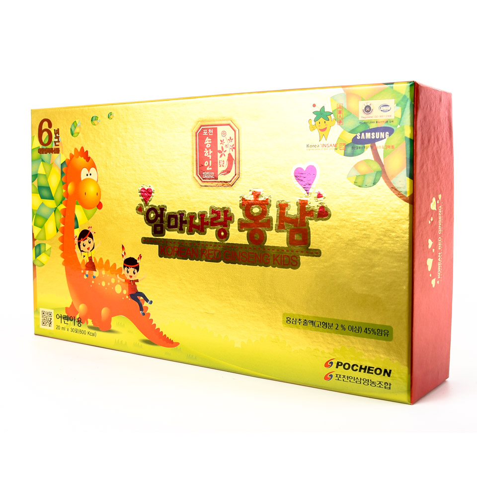 Nước hồng sâm trẻ em Hàn Quốc POCHEON Kids 20ml 30 gói 2 Nước hồng sâm trẻ em Hàn Quốc POCHEON Kids 20ml 30 gói