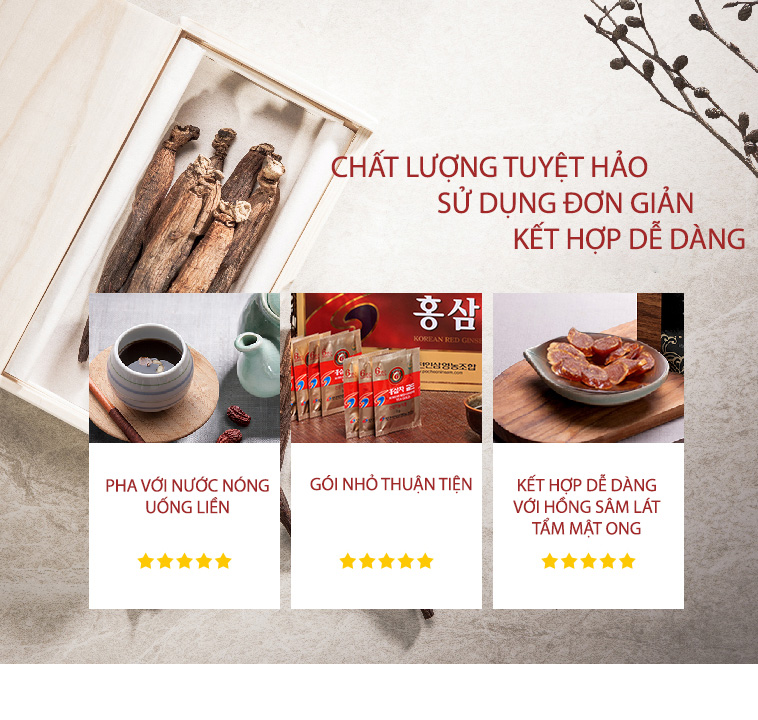 Trà hồng sâm POCHEON Korean Red Ginseng Tea Gold 50 gói 9 Tra 1OK