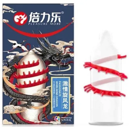 Bao Cao Su Rồng Thiêng Gân Gai Cao Cấp - Hộp 3 Cái 3 Bao Cao Su Rồng Thiêng Gân Gai Cao Cấp - Hộp 3 Cái