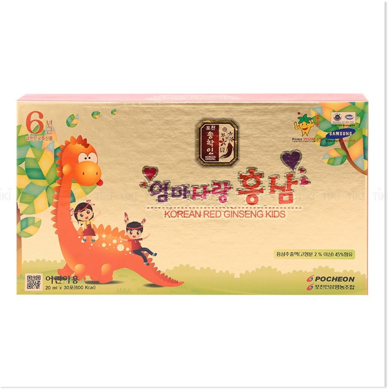 Nước hồng sâm trẻ em Hàn Quốc POCHEON Kids 20ml 30 gói 4 Nước hồng sâm trẻ em Hàn Quốc POCHEON Kids 20ml 30 gói