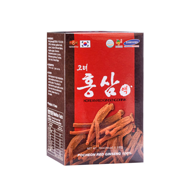 Nước Hồng Sâm Pocheon Korean Red Ginseng Drink (70ml x 30 gói) 18 nuoc hong sam pocheon korean red ginseng drink 2 1