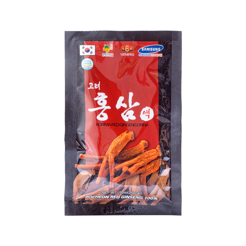 Nước Hồng Sâm Pocheon Korean Red Ginseng Drink (70ml x 30 gói) 4 Nước Hồng Sâm Pocheon Korean Red Ginseng Drink (70ml x 30 gói)