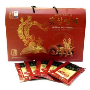 Nước Hồng Sâm Linh Chi POCHEON Hàn Quốc hộp 30 gói * 70ml (Korean Red Ginseng Lingzhi Drink Gold)