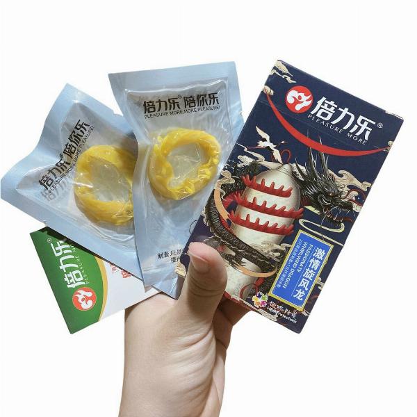 Bao Cao Su Rồng Thiêng Gân Gai Cao Cấp - Hộp 3 Cái 5 Bao Cao Su Rồng Thiêng Gân Gai Cao Cấp - Hộp 3 Cái