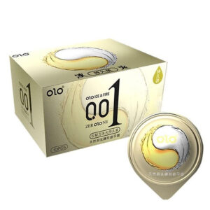 Bao Cao Su OLO Siêu Mỏng 0.01mm Kéo Dài Thời Gian, Lửa Băng Màu Vàng - Hộp 10 Cái
