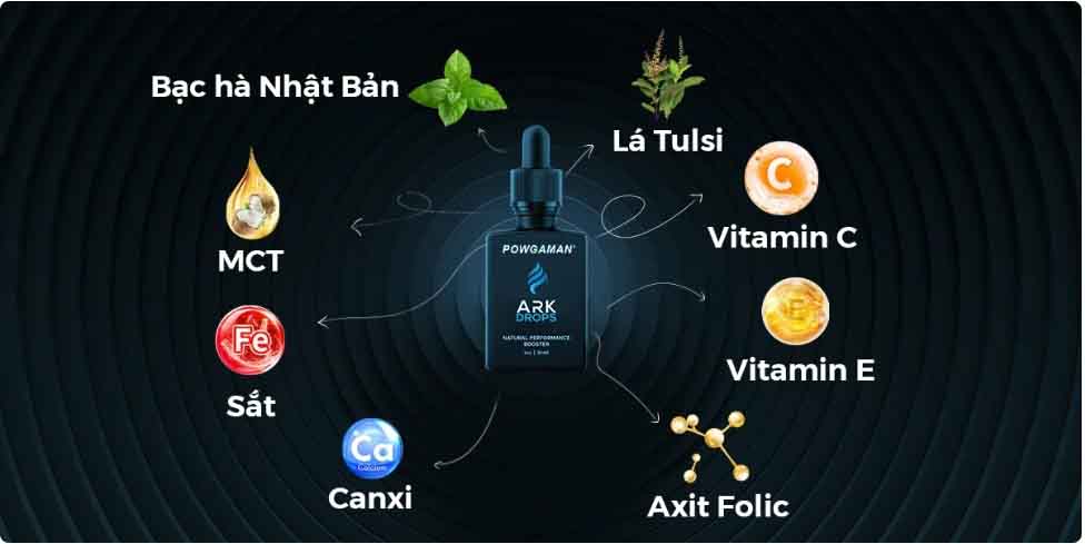 Tinh chất gia tăng cảm xúc Powgaman Ark Drops - Chai 30ml 9 Tinh chất gia tăng cảm xúc Powgaman Ark Drops - Chai 30ml