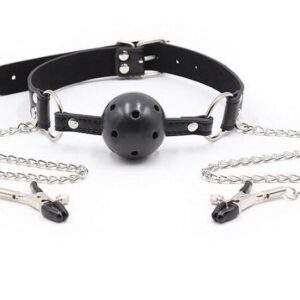 Dụng Cụ Bịt Miệng Có Bóng và Kẹp Đầu Ti