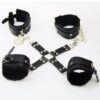 Hogtie restraint Bdsm Leather Handcuffs Ankle Cuffs Cross Buckle Adult Bondage Fetish Slave Games Sex Toys 2 11zon