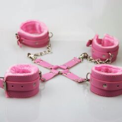 Hogtie restraint Bdsm Leather Handcuffs Ankle Cuffs Cross Buckle Adult Bondage Fetish Slave Games Sex Toys 3 11zon