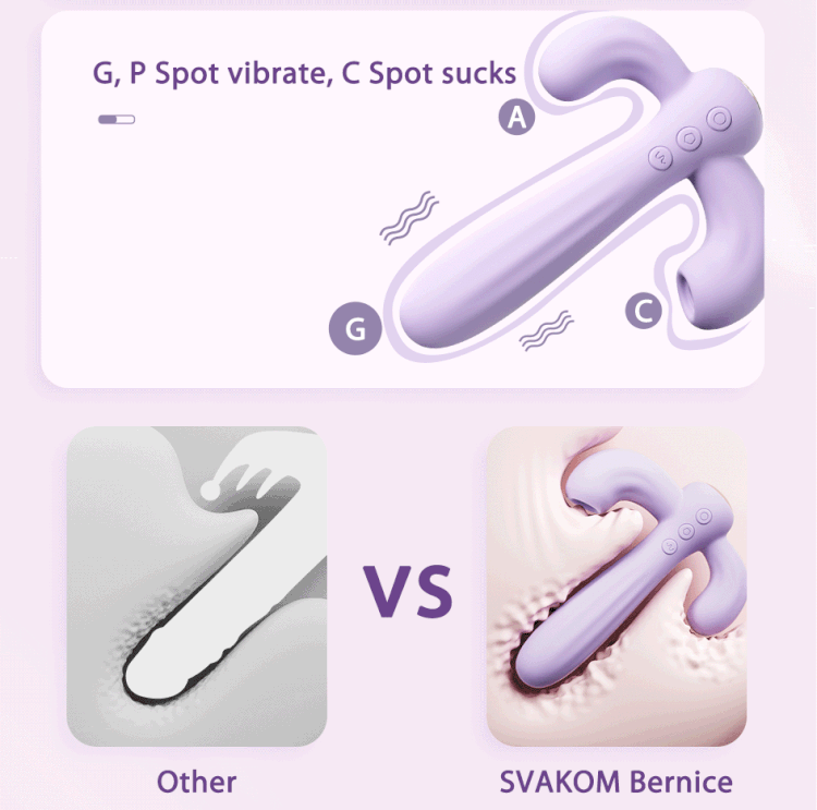 Dương Vật Giả Svakom Bernice 3 Đầu Rung Hút 10 Chế Độ 10 Dương Vật Giả Svakom Bernice 3 Đầu Rung Hút 10 Chế Độ