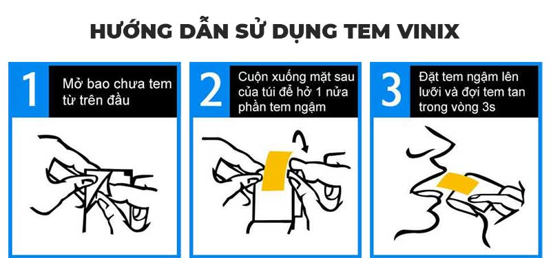 Liều dùng khuyến nghị của tem Vinix là gì? 6 cach su dung tem vinix 1