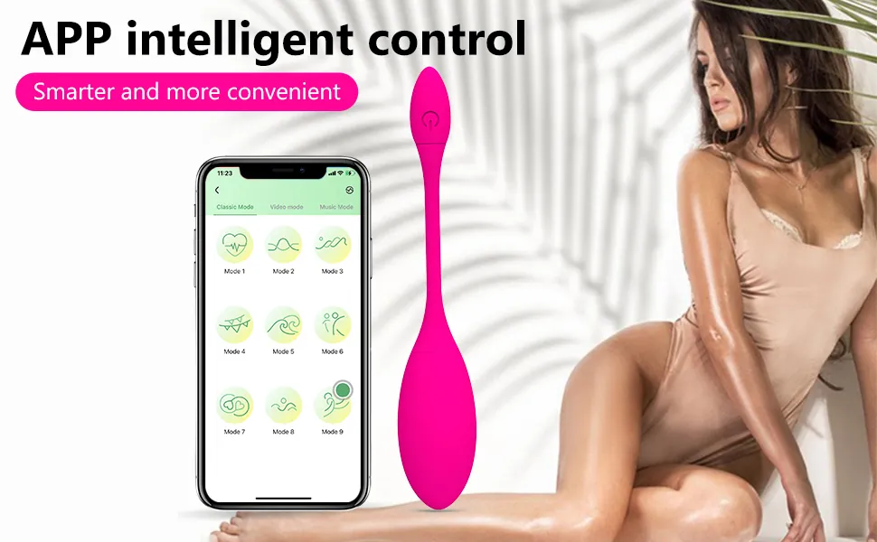 Trứng Rung Mignon 9 Chế Độ Rung và 3 Chế Độ Sốc Điện Điều Khiển Qua App 24 Rechargeable APP Remote Control Vibrating Egg 1