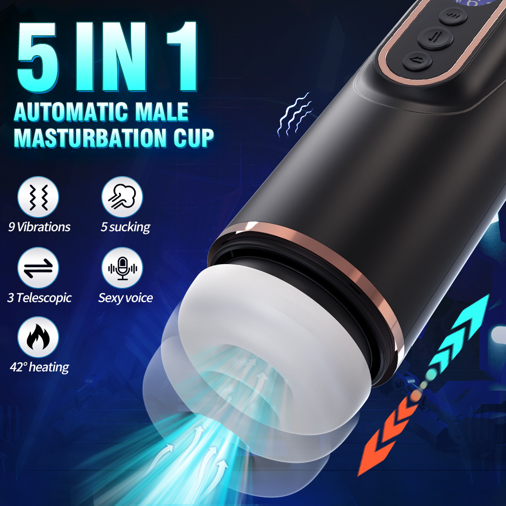 Máy Thủ Dâm Tự Động Rung Thụt và Co Bóp Có Nhiệt Độ 29 main image 5 4
