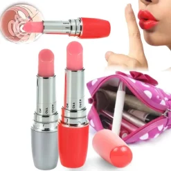 Consolador vibrador de l piz labial para mujer Juguetes sexuales estimulador del punto G masajeador de jpg