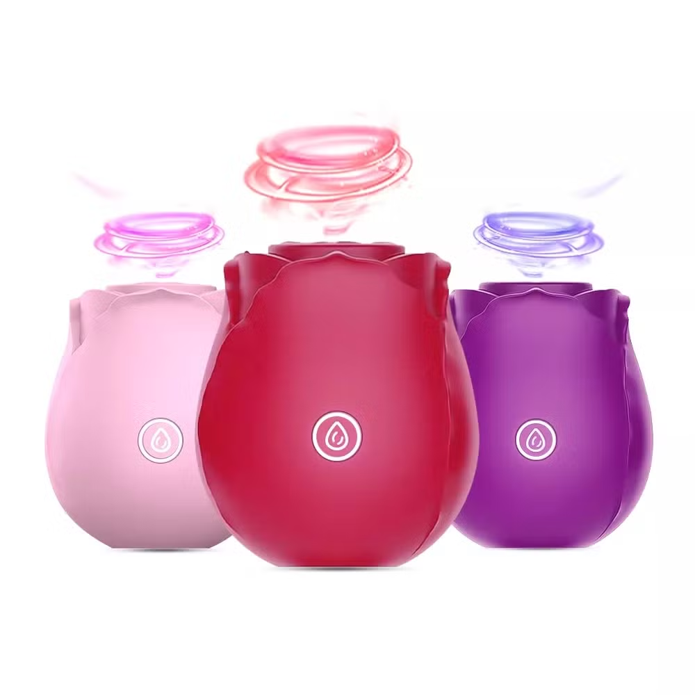 Máy Rung Hoa Hồng Omysky Kích Thích Điểm G Cực Phê 30 Rose Flower Shape Nipple Vibrating Clitoral Sucking Vibrator 11zon