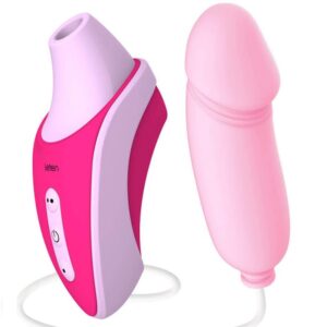 Máy Rung Bú Mút Mini Kèm Trứng Rung Leten Mềm Mại Cực Phê