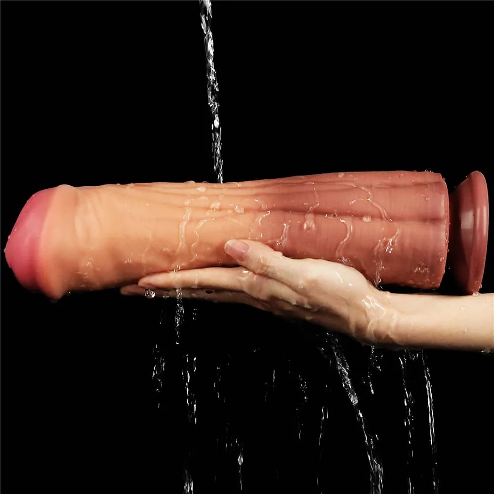 12 inch Dual Layer Platinum Silicone Horse Dildo 09
