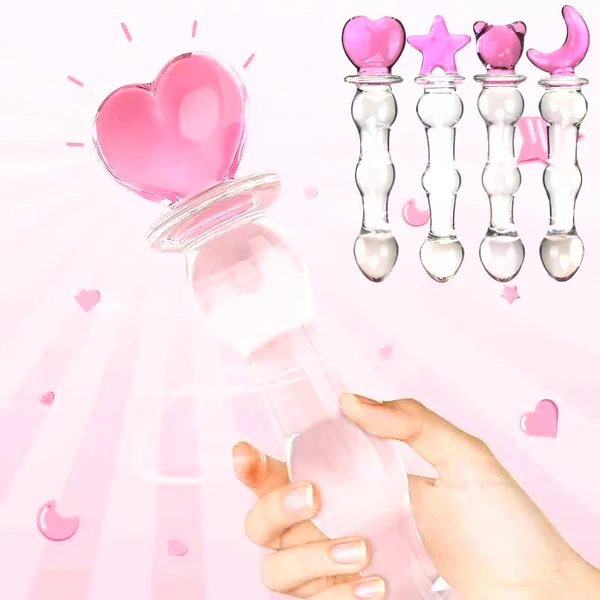 Love fairy stick Crystal Glass Dildo Penis Beads Anal Plug Butt Plug Sex Toys For