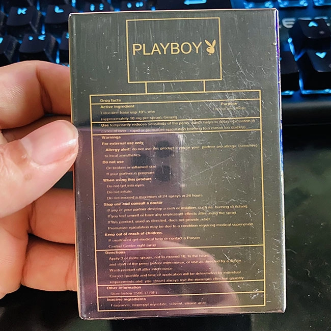 Chai Xịt UK Playboy Vip - Kéo Dài Thời Gian - 10ml 22 chai xit playboy vip chong xuat tinh som 10ml 2