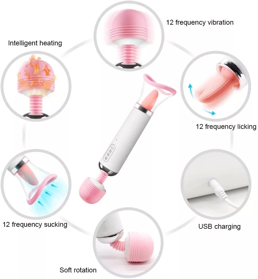 Máy Massage Âm Đạo 3 Trong 1 Rung Liếm Hút 12 Chế Độ 19 description image 5 5