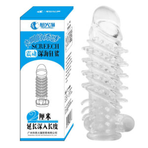Bao Cao Su Đôn Dên Nhiều Gai Gân Nổi Kèm Rung Gốc