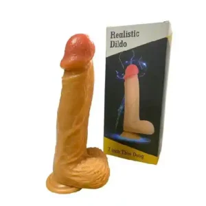 Dương Vật Giả Realistic Dildo 7inch Không Rung Màu Da Có Đế Hít